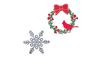 Sizzix Thinlits Stanzschablone "Wreath & Snowflake"