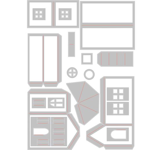 Sizzix Thinlits Stanzschablone "Paper Village #2 by Tim Holtz"
