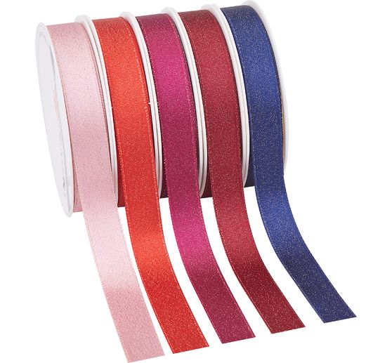 Satin ribbon "Glitter colorful"