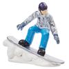 Miniature male snowboarder
