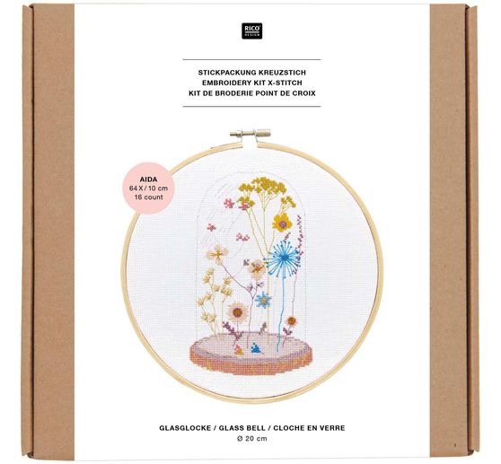 Rico Design Stickpackung "Transformation Glasglocke"