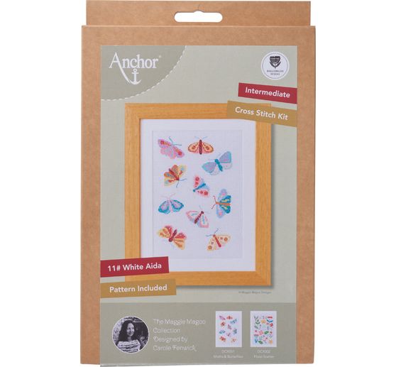 Anchor Starter Kreuzstich Kit "Moths & Butterflies"