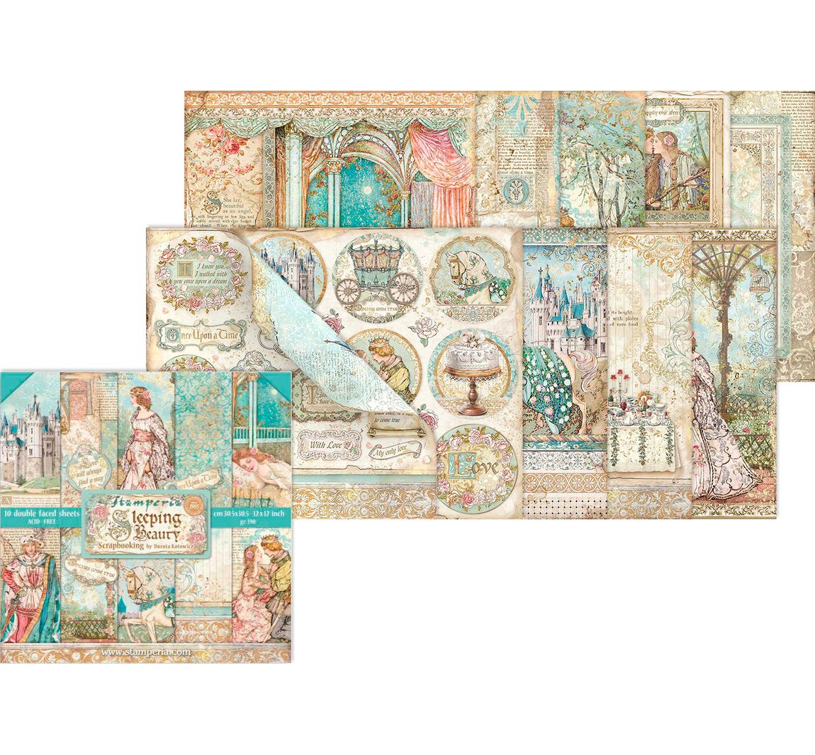 Scrapbook-Block Sleeping Beauty