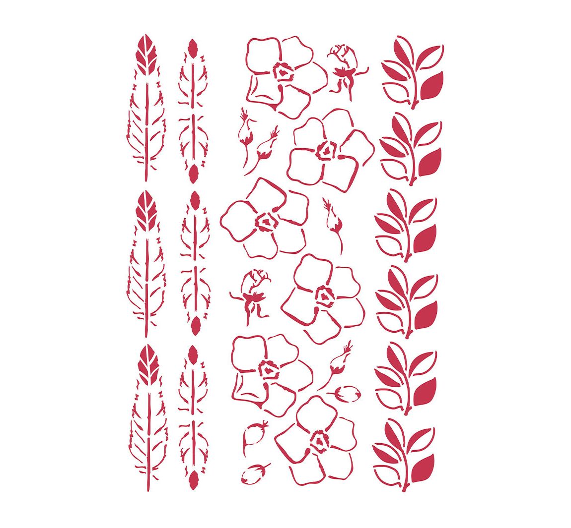 Schablone "Boho Floral"