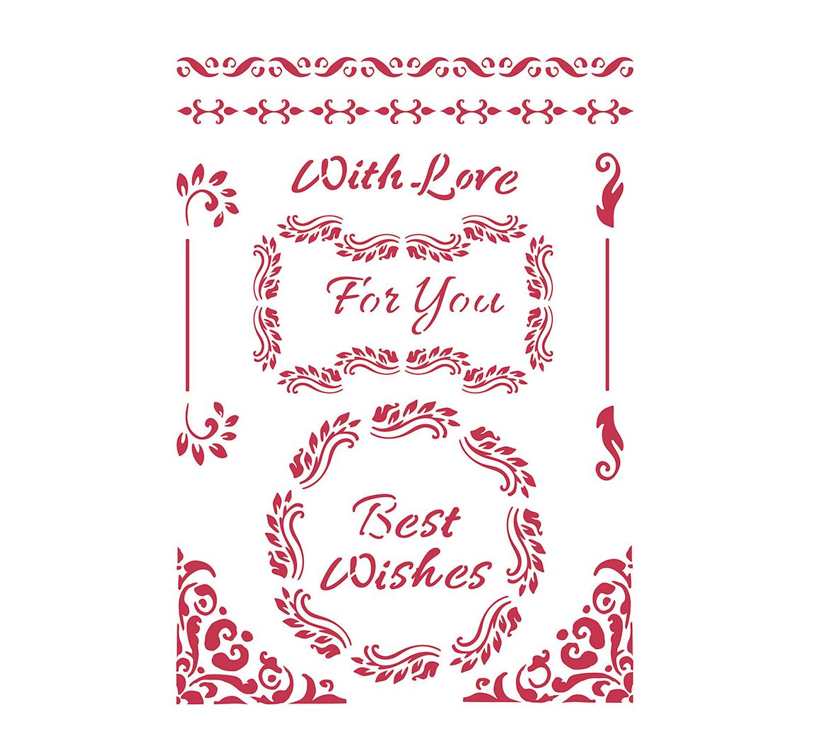 Schablone "Best Wishes"