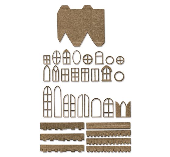 Sizzix Thinlits Stanzschablonen-Set "Village Collection by Tim Holtz"