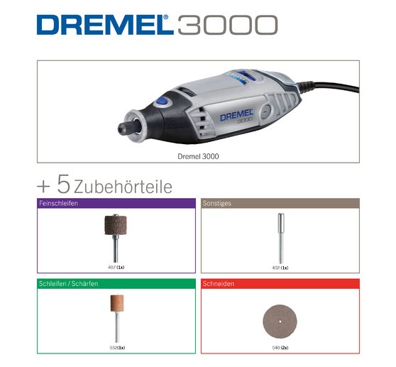 DREMEL 3000, inkl. 5-tlg. Zubehör
