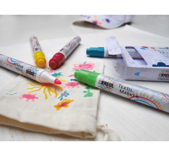KREUL Textil Marker medium "Junior", 5er-Set