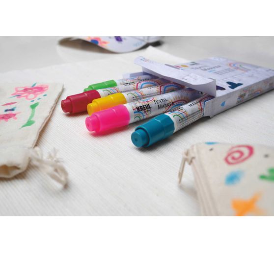 KREUL Textil Marker medium "Junior", 5er-Set