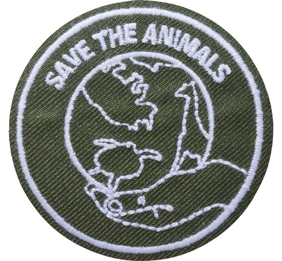 Bügelapplikation "Save the Animals"