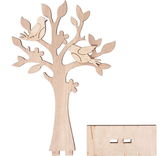 VBS Holzsteckmotiv "Baum und Vögel"