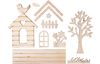 VBS Holz-Steckmotiv "Haus im Garten"