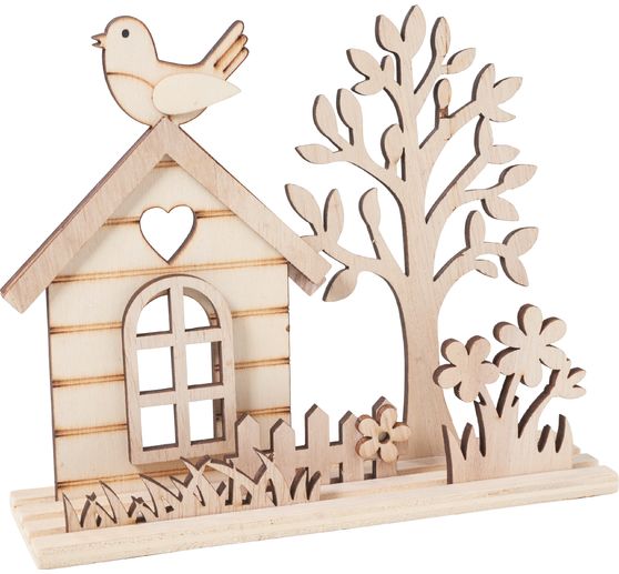 VBS Holz-Steckmotiv "Haus im Garten"