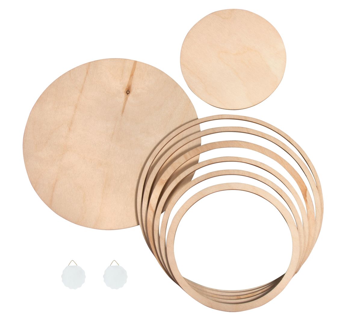 Holzplatten/-ringe Set