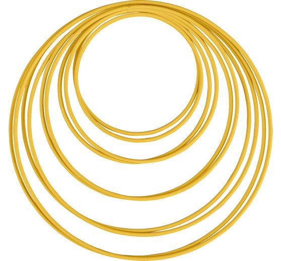 Metallring "Kreis", Goldfarben, 10er-Set