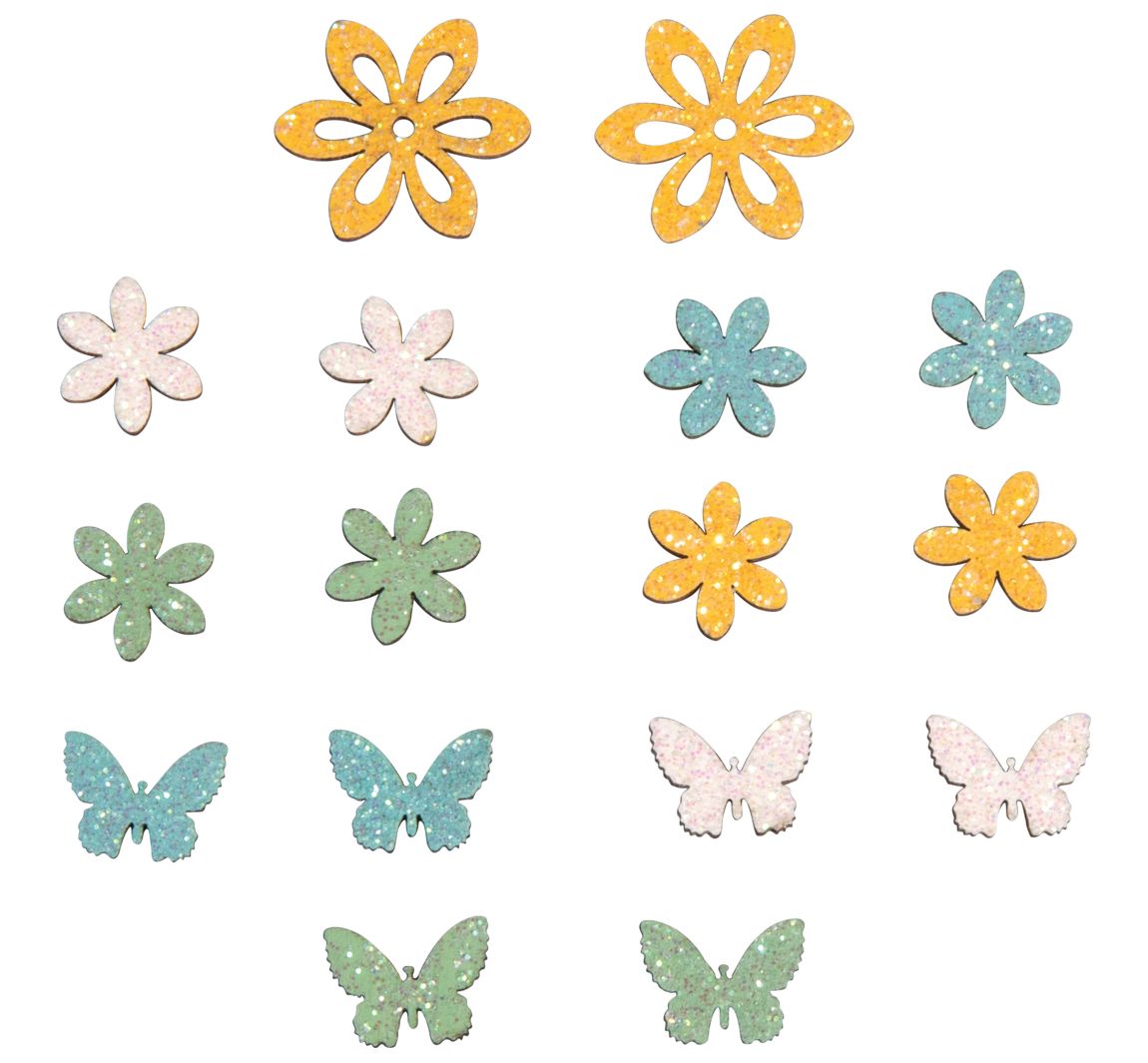 Streuteile Blume und Schmetterling "Franca"