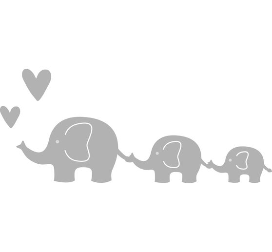 Punch template "Elephant family"