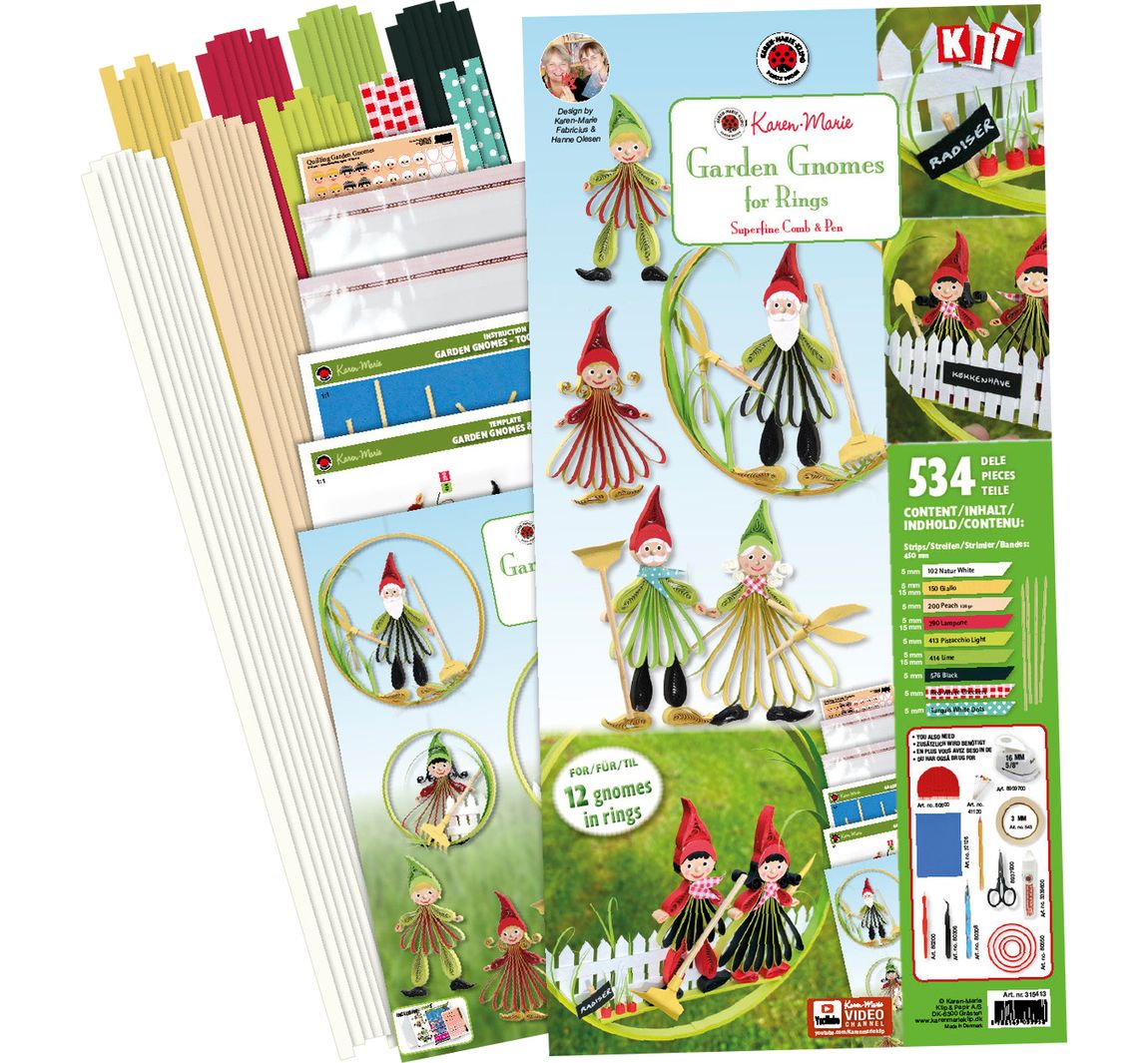 Karen-Marie Quilling-Set Garden Gnomes