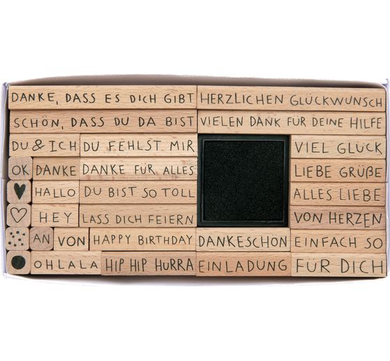 Stempel-Set XL "Liebe Grüße"