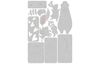 Sizzix Thinlits Stanzschablone "Quirky Animals"