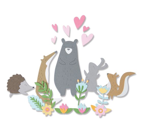 Sizzix Thinlits Stanzschablone "Quirky Animals"