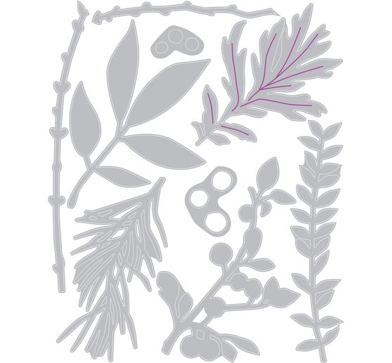 Sizzix Thinlits Stanzschablone "Hidden Leaves"