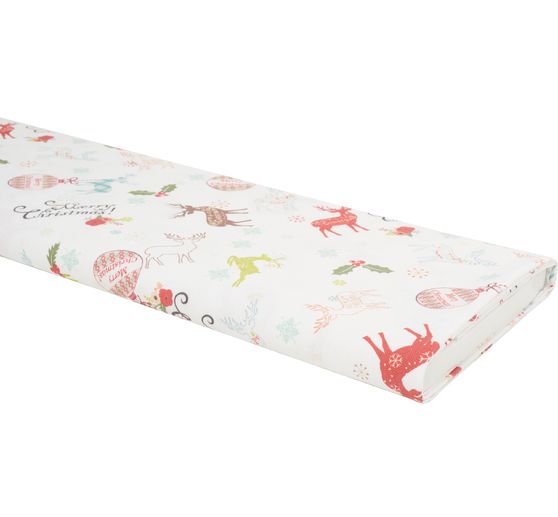 Motiv-Stoff Leinenoptik "Merry Christmas"