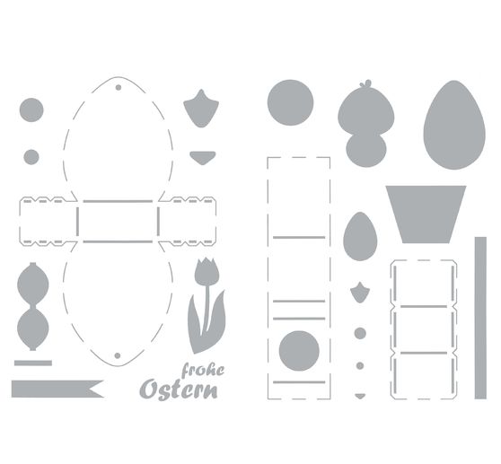 VBS Stencil Set "Chicks Boxes"