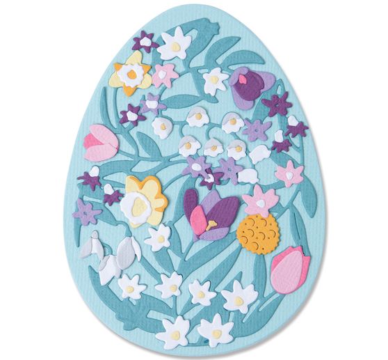 Sizzix Thinlits Stanzschablone "Floral Easter Egg"