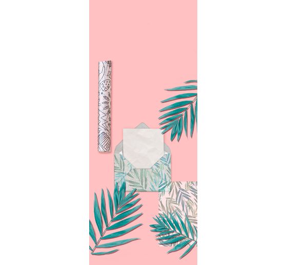 Motivkarton "Grey Line", Palm Leaves