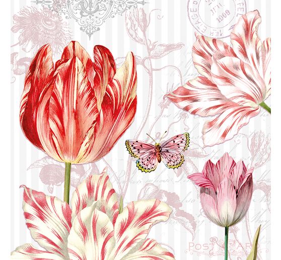 Serviette "Tulpen Gruß"
