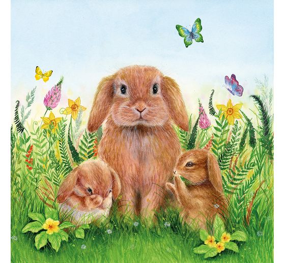Serviette "Rabbit Family"