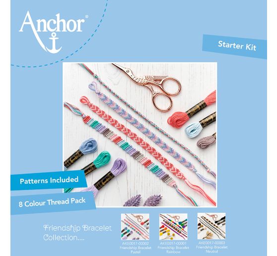 Anchor Starter Kit "Freundschaftsbänder Kit Pastell"