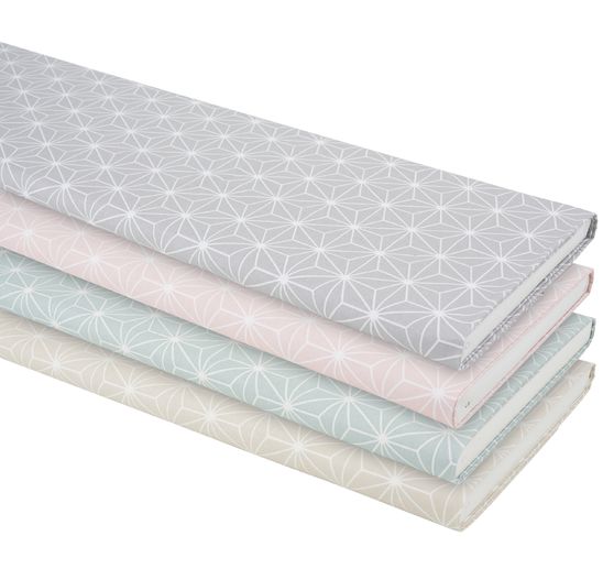 Baumwoll-Stoff "Geometrischer Stern" Polyester beschichtet