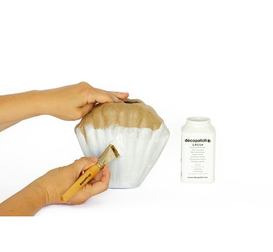 Muschelvase, Pappmaché, wasserdicht
