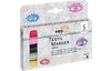 KREUL Textil Marker medium "Glitter", 5er-Set