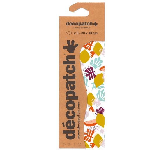 Décopatch-Papier "Zitronen und Blätter"