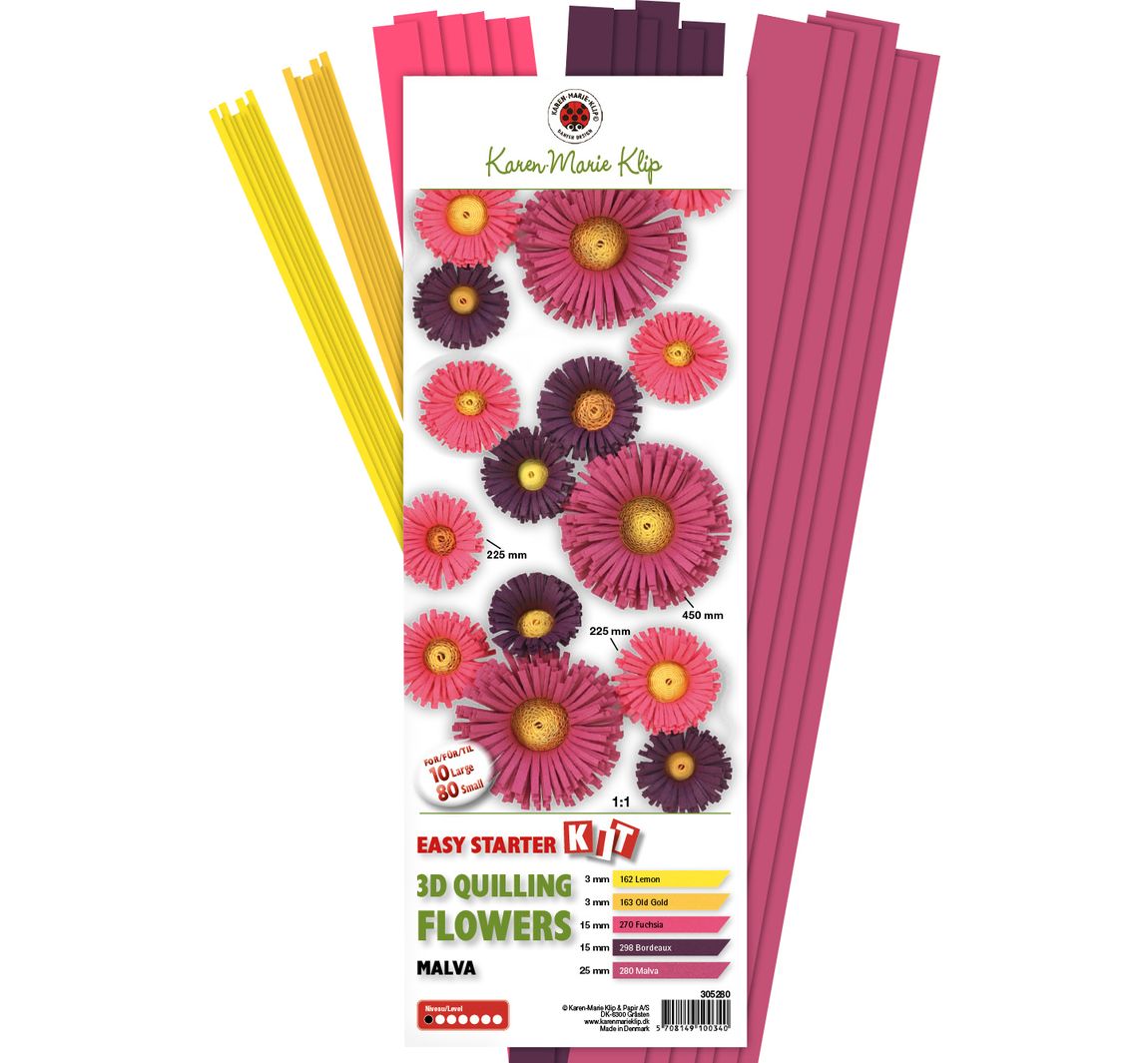 Karen Marie 3D Quilling Flowers Kit Malva
