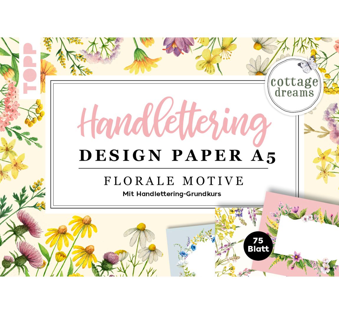 Handlettering Design Paper Block Cottage Dreams A5