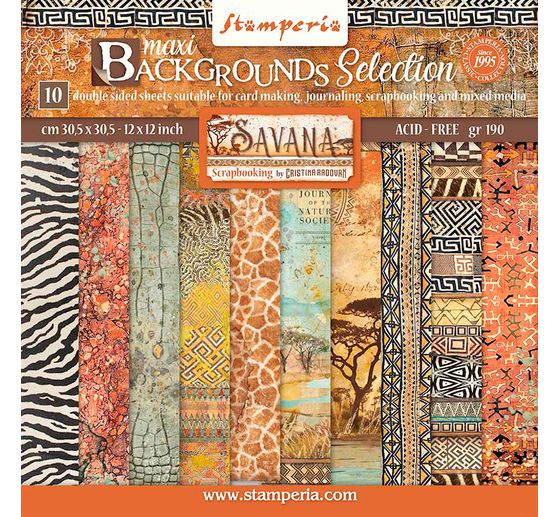 Scrapbook-Block "Savana Backgrounds"