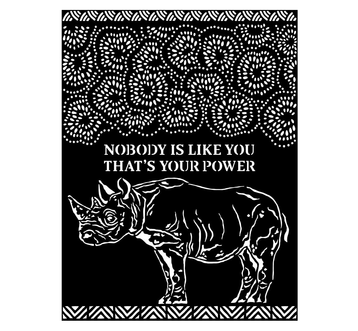 Schablone "Nashorn"
