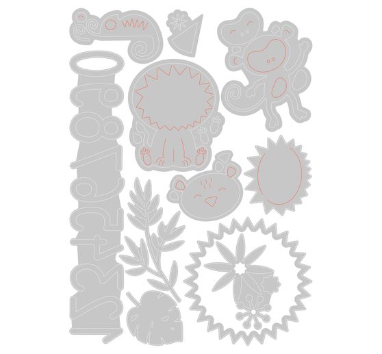 Sizzix Thinlits Stanzschablone "Jungle Fun"
