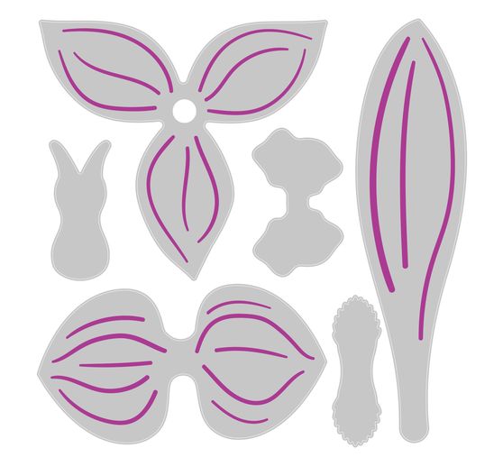 Sizzix Thinlits Stanzschablone "Orchid"