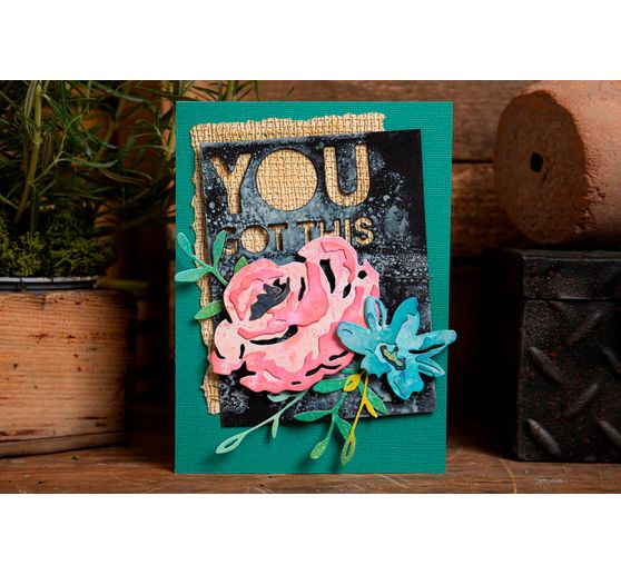 Sizzix Thinlits Stanzschablone "Brushstroke Flowers # 4 by Tim Holtz"