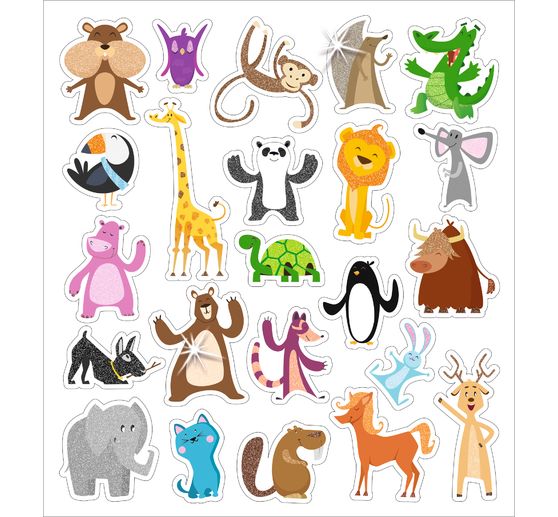 Glitzer-Sticker "Animals"