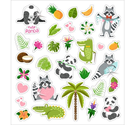 Glitzer-Sticker "Animals"