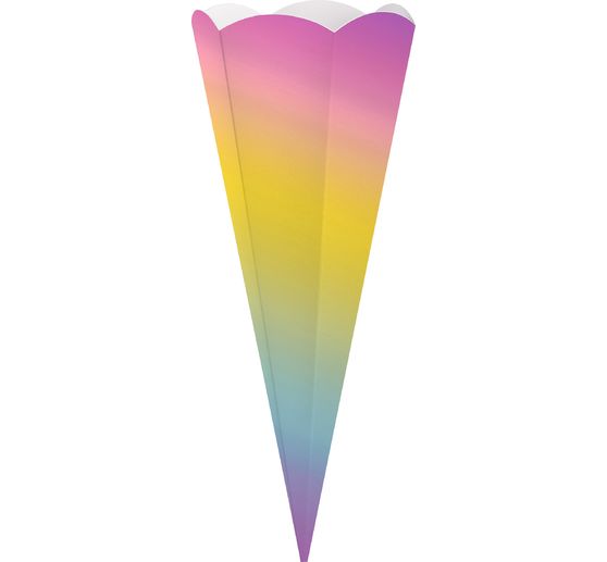 Schultüten-Zuschnitt, regenbogen