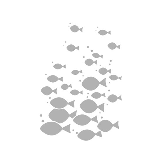 Schablone "Fischschwarm"