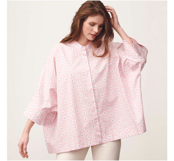 Baumwoll-Stoff Popeline "Sakura Blüten Rosé"
