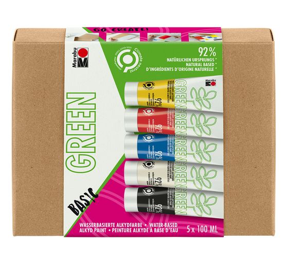 Marabu Green Wasserbasierte Alkydfarbe Set BASIC
